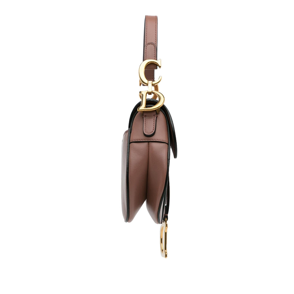 Dior Mini Leather Saddle Bag (SHG-yOAanD)