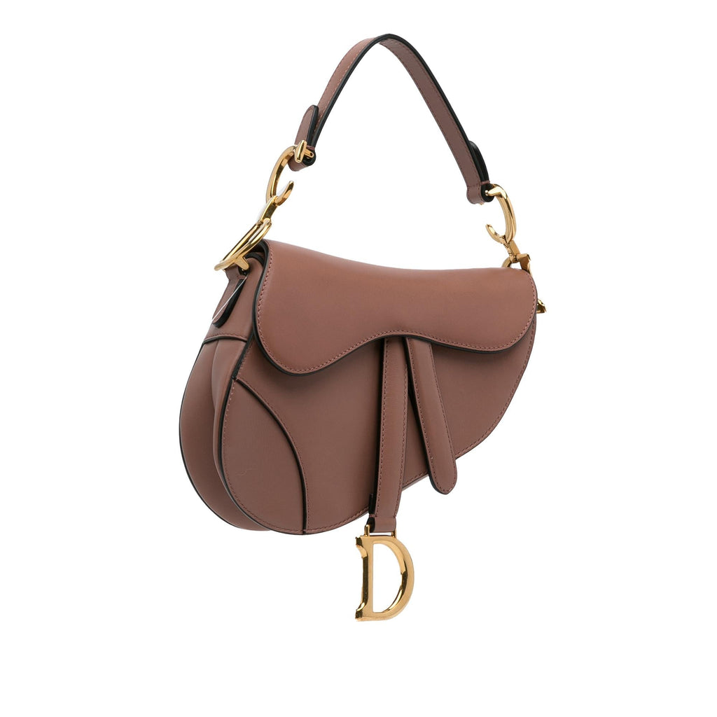 Dior Mini Leather Saddle Bag (SHG-yOAanD)
