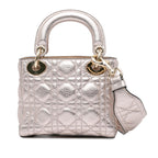 Dior Mini Metallic Calfskin Cannage Supple Lady Dior (SHG-6rxkqg)