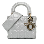 Dior Mini Metallic Calfskin Cannage Supple Lady Dior (SHG-SgmKqY)