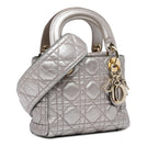 Dior Mini Metallic Calfskin Cannage Supple Lady Dior (SHG-shUv66)