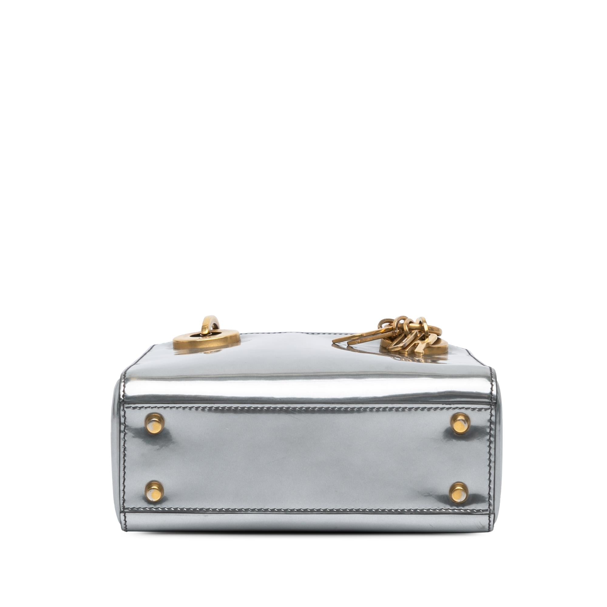 Dior Mini Metallic Glazed Calfskin Lady Dior (SHG-EIJVej)
