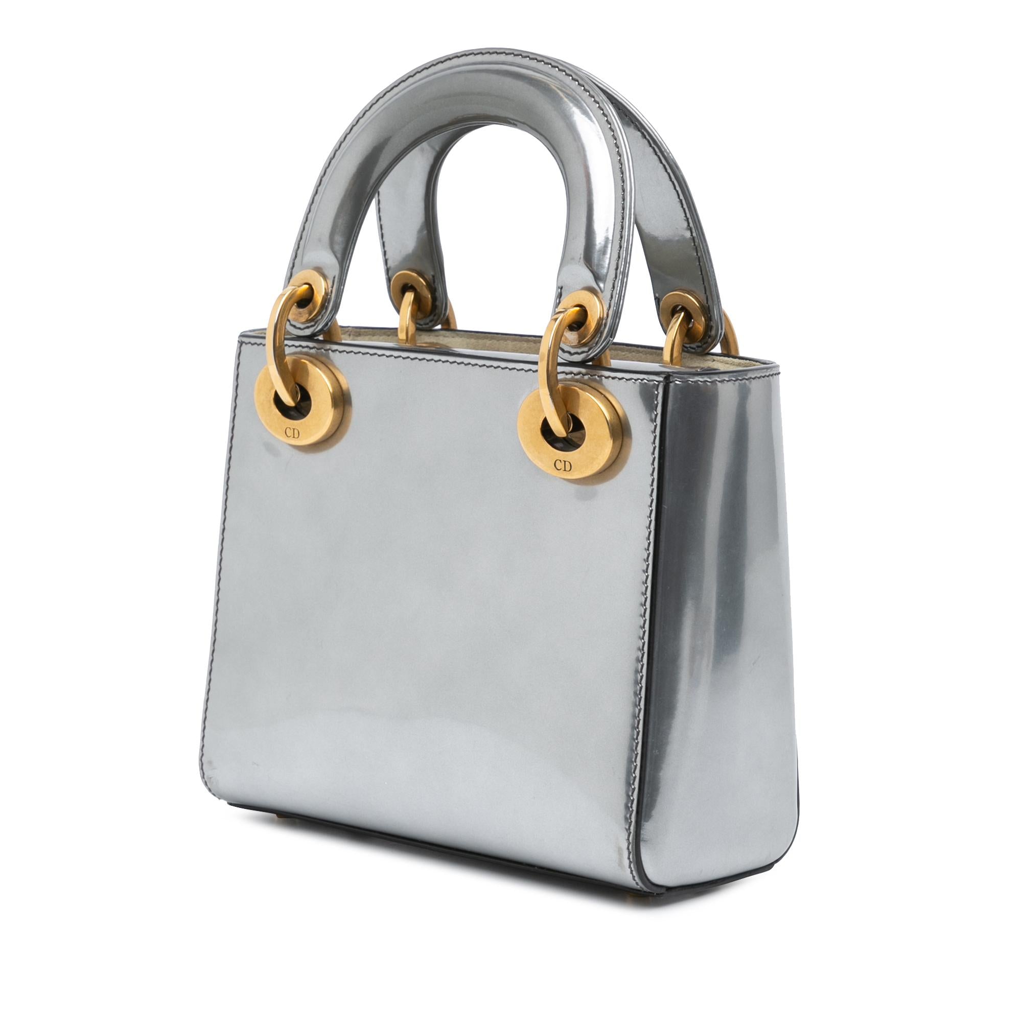 Dior Mini Metallic Glazed Calfskin Lady Dior (SHG-EIJVej)
