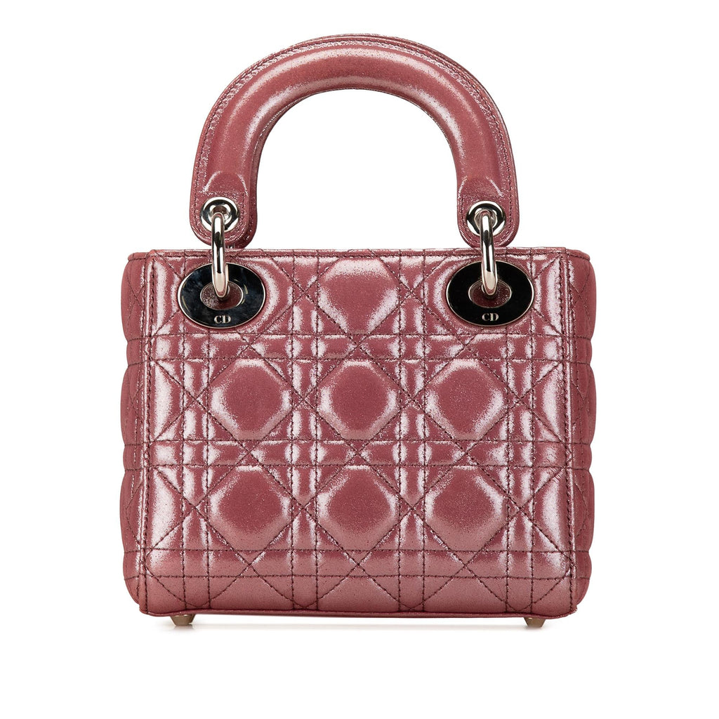 Dior Mini Metallic Lambskin Cannage Lady Dior (SHG-Lg5voT)