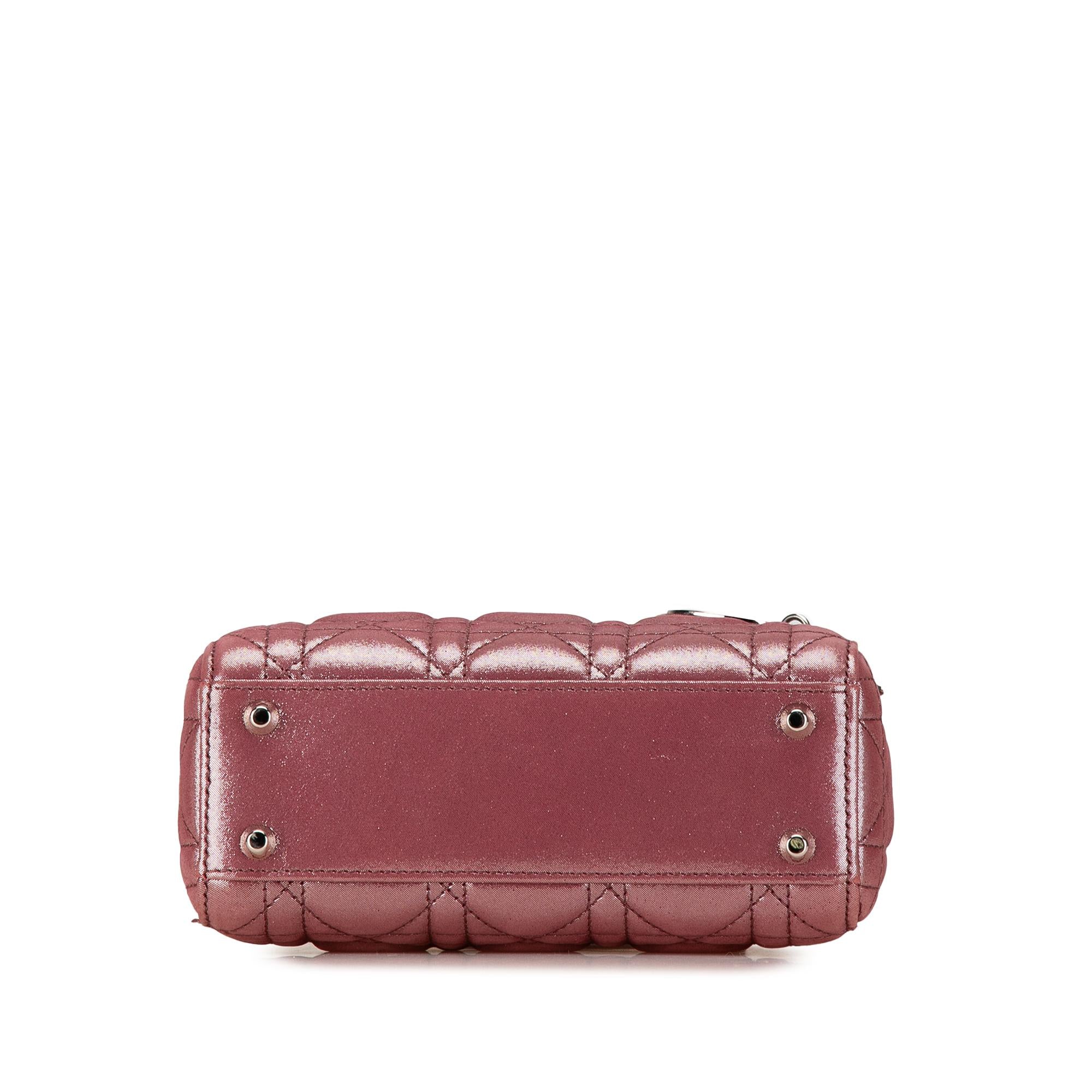 Dior Mini Metallic Lambskin Cannage Lady Dior (SHG-Lg5voT)