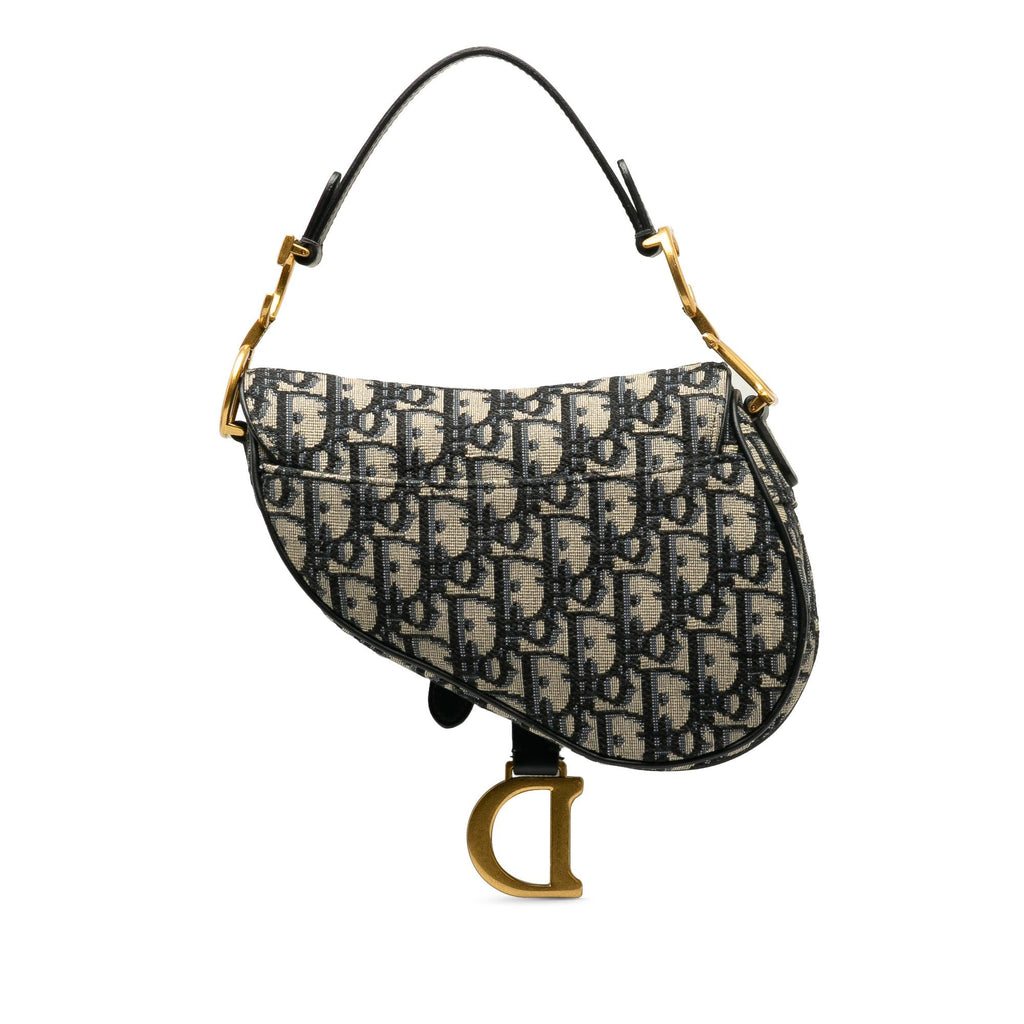 Dior Mini Oblique Canvas Saddle Bag (SHG-FZEmj0)