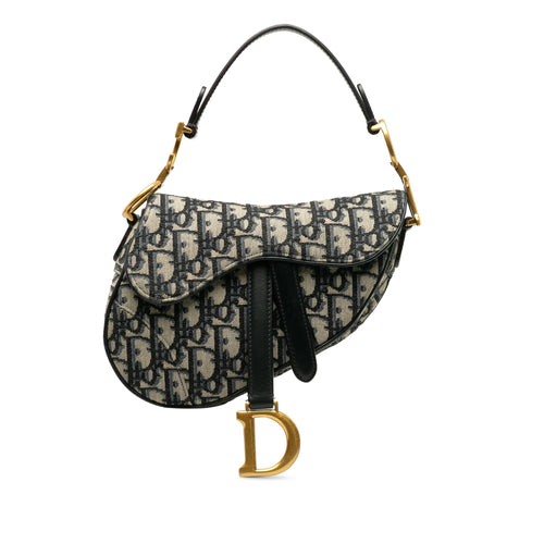 Dior Mini Oblique Canvas Saddle Bag (SHG-FZEmj0)