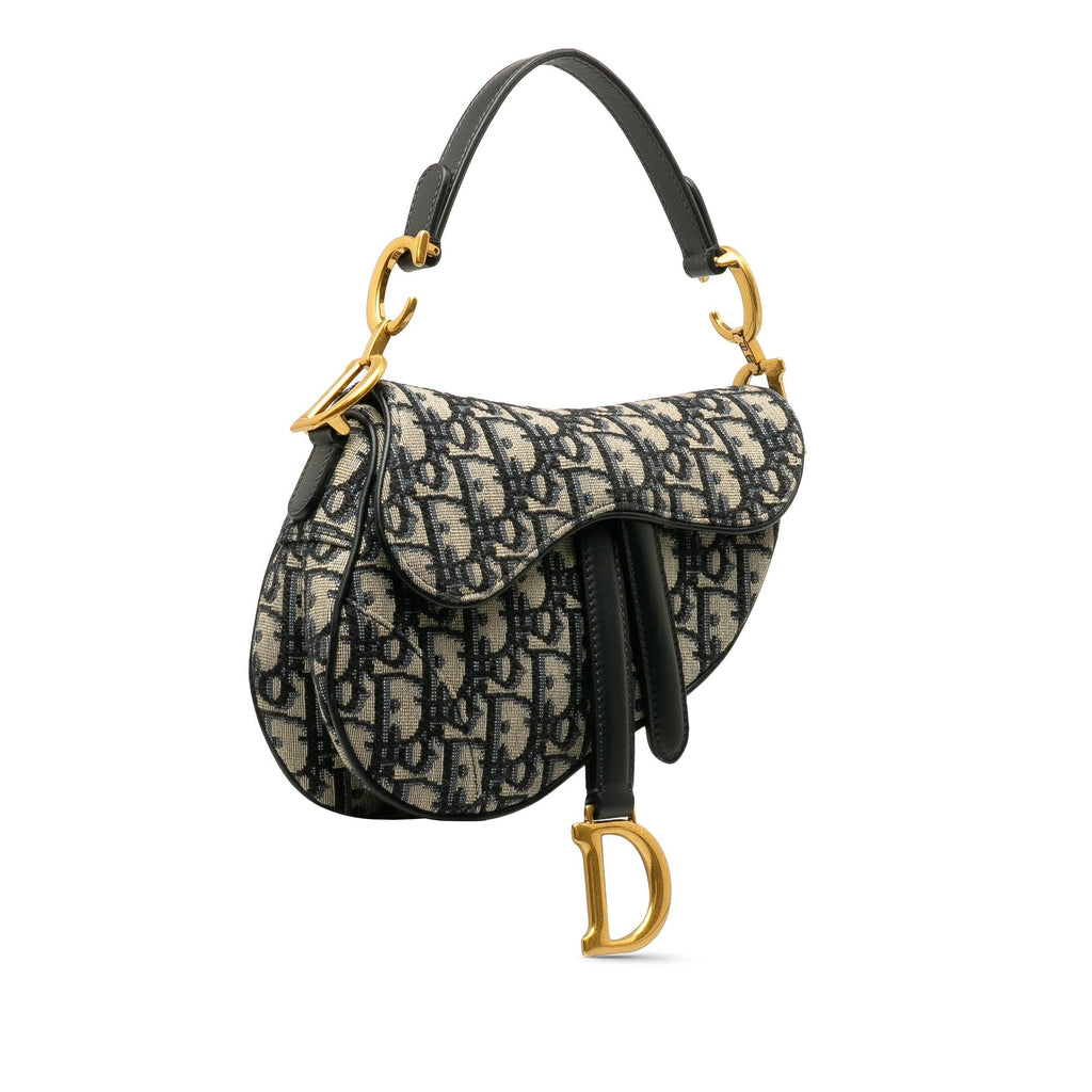 Dior Mini Oblique Canvas Saddle Bag (SHG-FZEmj0)