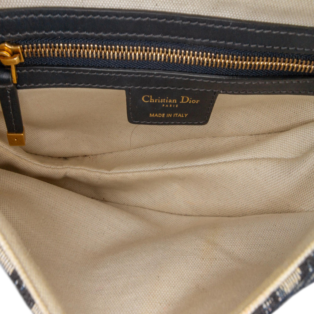 Dior Mini Oblique Canvas Saddle Bag (SHG-pDeqxx)