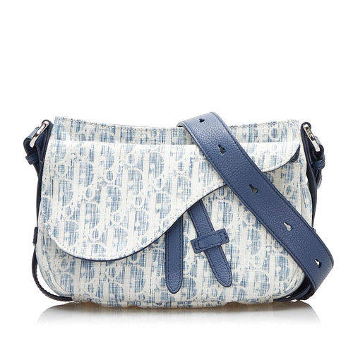 Dior Mini Oblique Kasuri Soft Saddle Satchel (SHG-LmVwdX)
