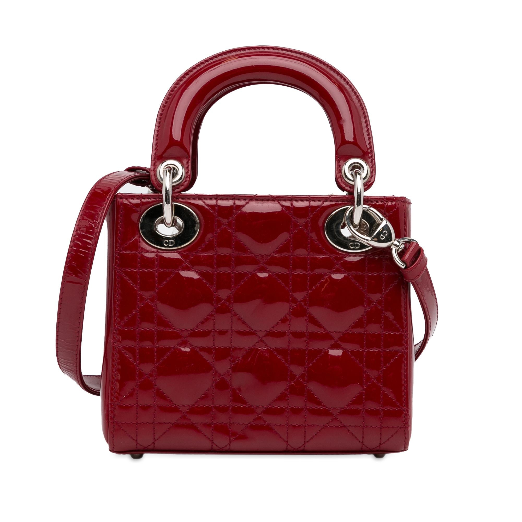 Dior Mini Patent Cannage Lady Dior (SHG-FguC4T)