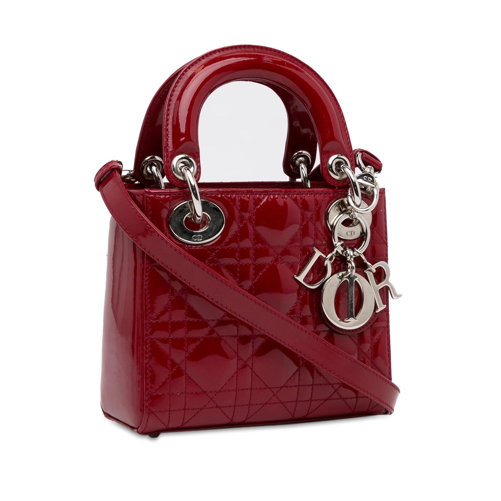 Dior Mini Patent Cannage Lady Dior (SHG-FguC4T)