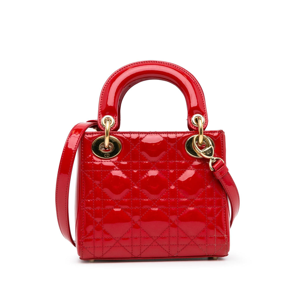 Dior Mini Patent Cannage Lady Dior (SHG-vUKhxA)