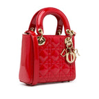 Dior Mini Patent Cannage Lady Dior (SHG-vUKhxA)