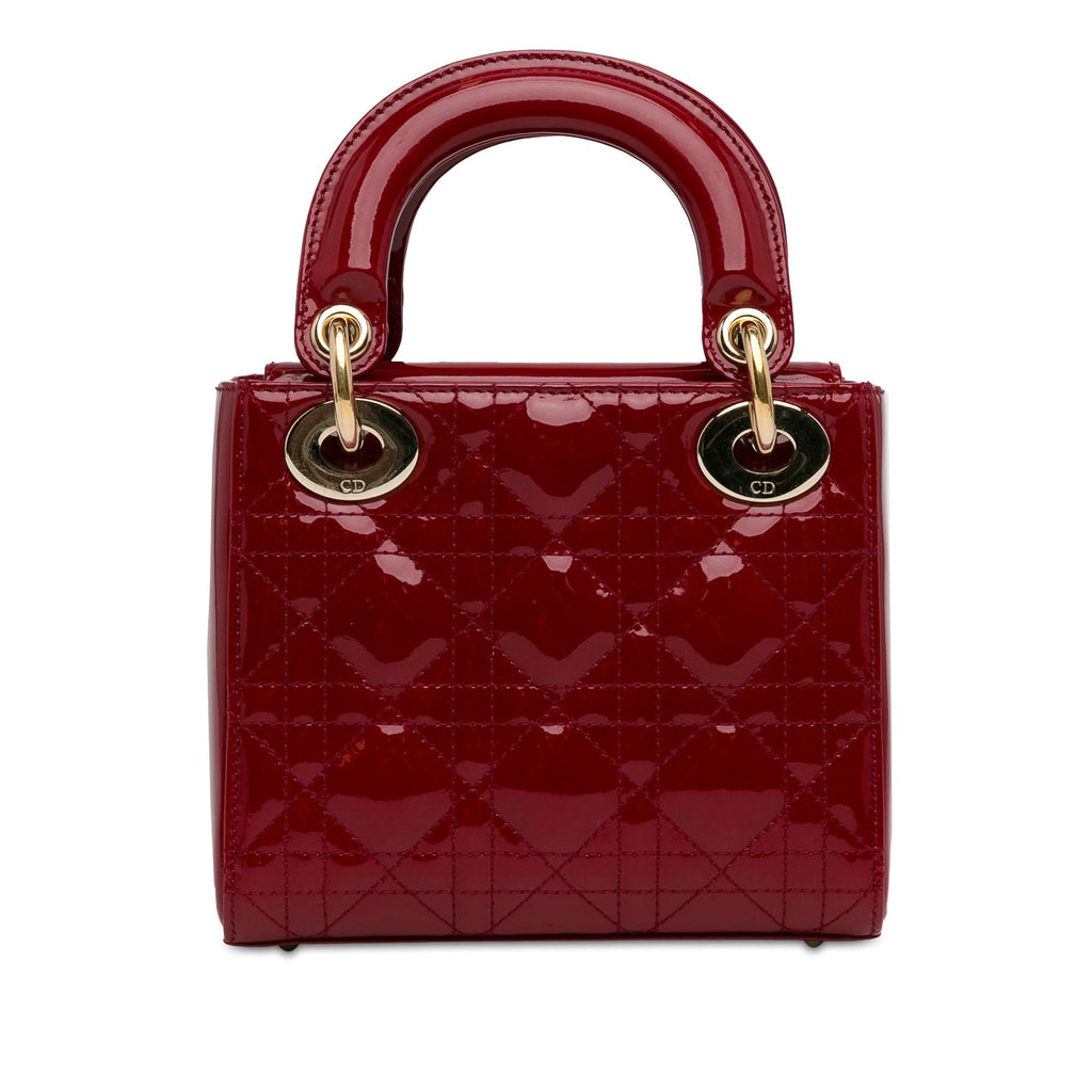 Dior Mini Patent Cannage Lady Dior (SHG-tnziLP)