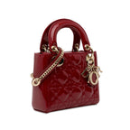Dior Mini Patent Cannage Lady Dior (SHG-SdQinm)