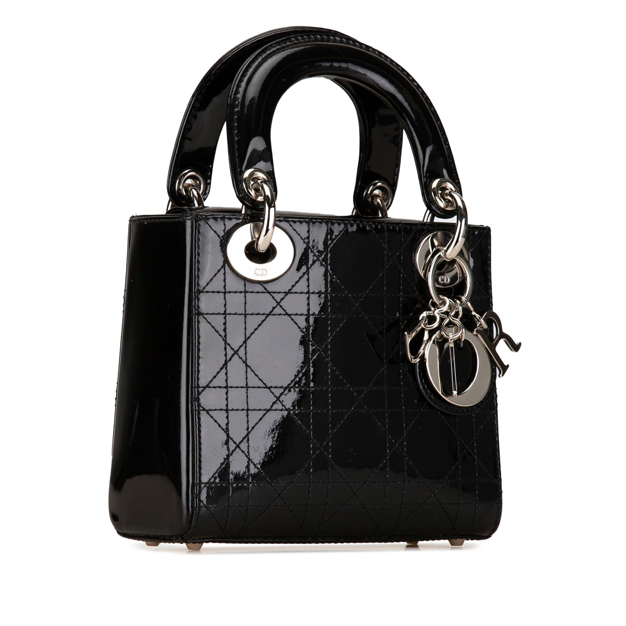 Dior Mini Patent Cannage Lady Dior (SHG-Sgdj8c)