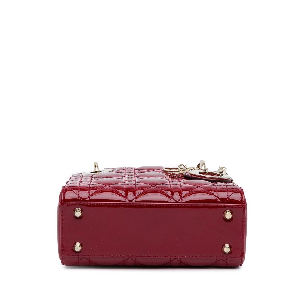 Dior Mini Patent Cannage Lady Dior (SHG-5cWfM7)