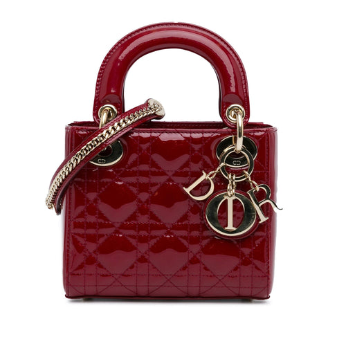 Dior Mini Patent Cannage Lady Dior (SHG-5cWfM7)
