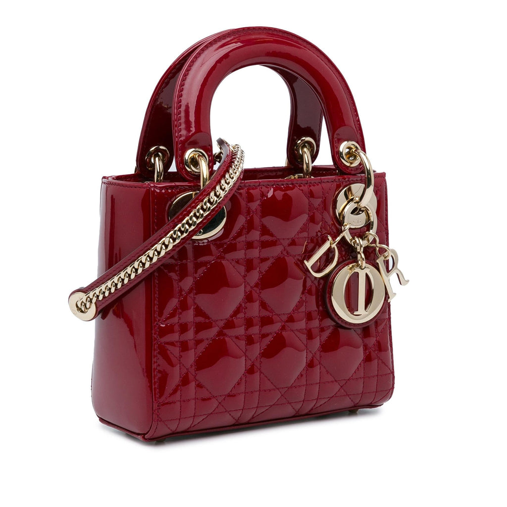 Dior Mini Patent Cannage Lady Dior (SHG-5cWfM7)