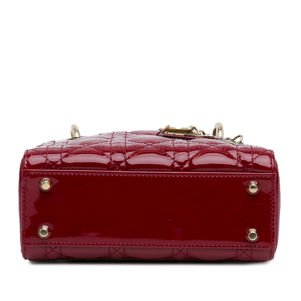 Dior Mini Patent Cannage Lady Dior (SHG-bl7bnY)
