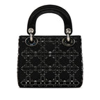 Dior Mini Satin Cannage Crystal Embellished Lady Dior (SHG-W5Fy2M)