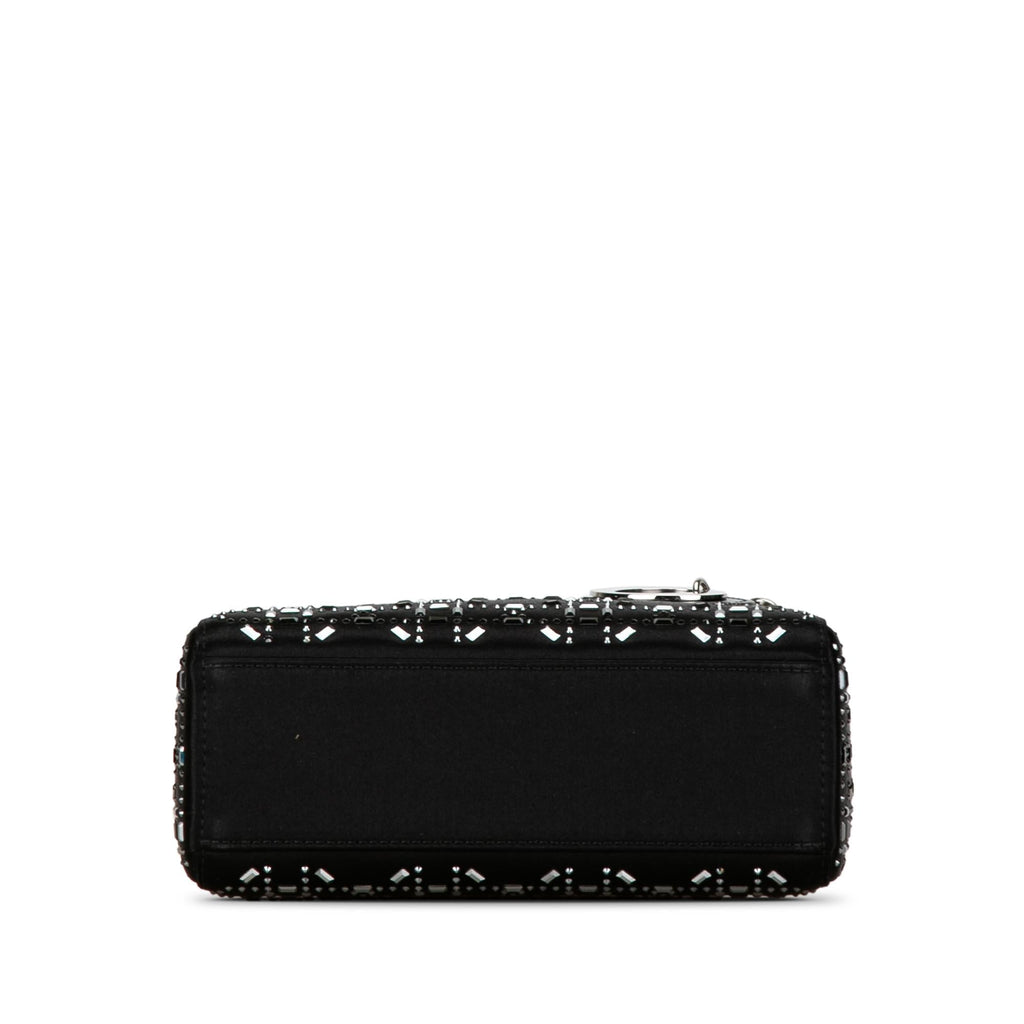 Dior Mini Satin Cannage Crystal Embellished Lady Dior (SHG-W5Fy2M)