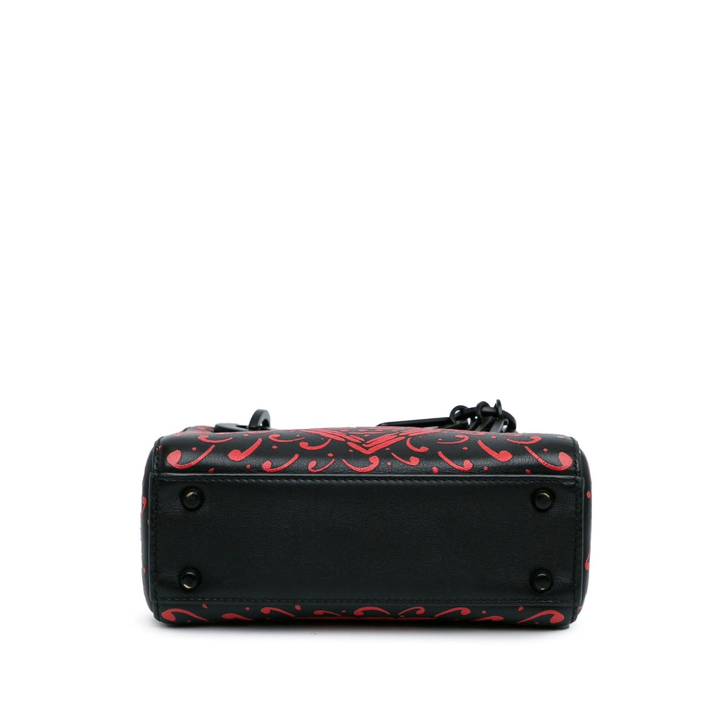 Dior Mini Smooth Calfskin Painted Heart Clover Lady Dior (SHG-bO0gQC)
