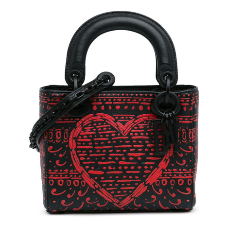 Dior Mini Smooth Calfskin Painted Heart Clover Lady Dior (SHG-bO0gQC)