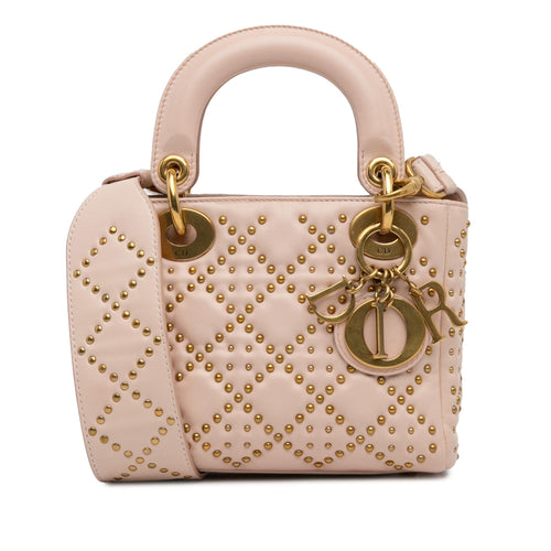 Dior Mini Studded Lambskin Cannage Supple Lady Dior (SHG-Xo4aTr)