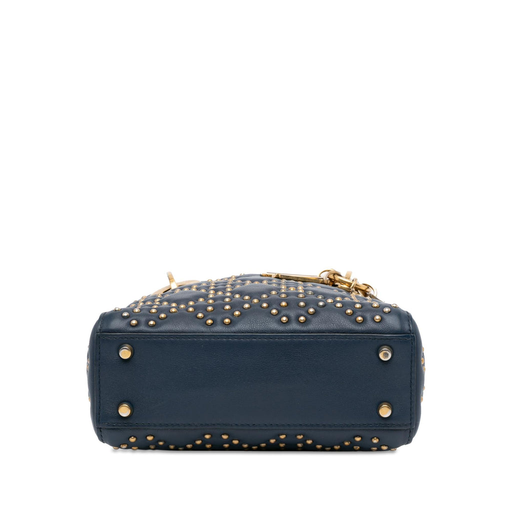 Dior Mini Studded Lambskin Cannage Supple Lady Dior (SHG-1sVNpD)
