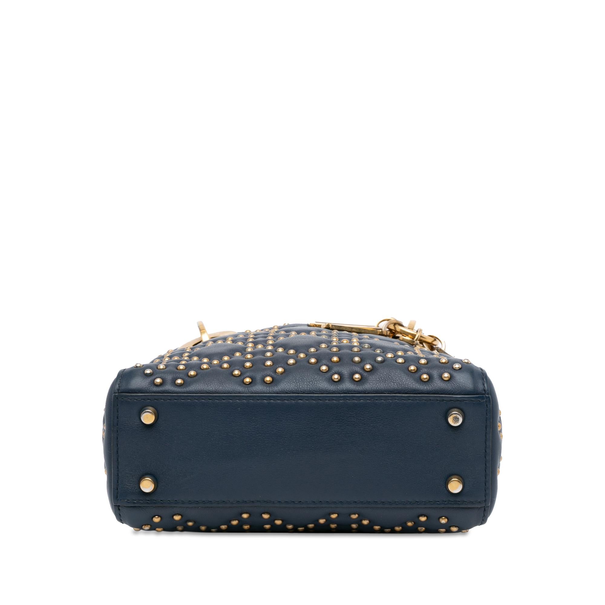 Dior Mini Studded Lambskin Cannage Supple Lady Dior (SHG-1sVNpD)