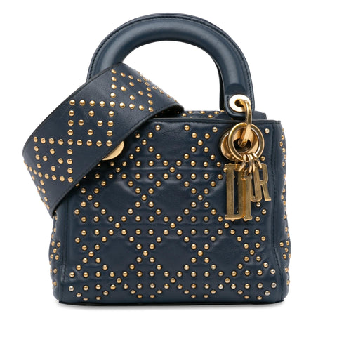 Dior Mini Studded Lambskin Cannage Supple Lady Dior (SHG-1sVNpD)