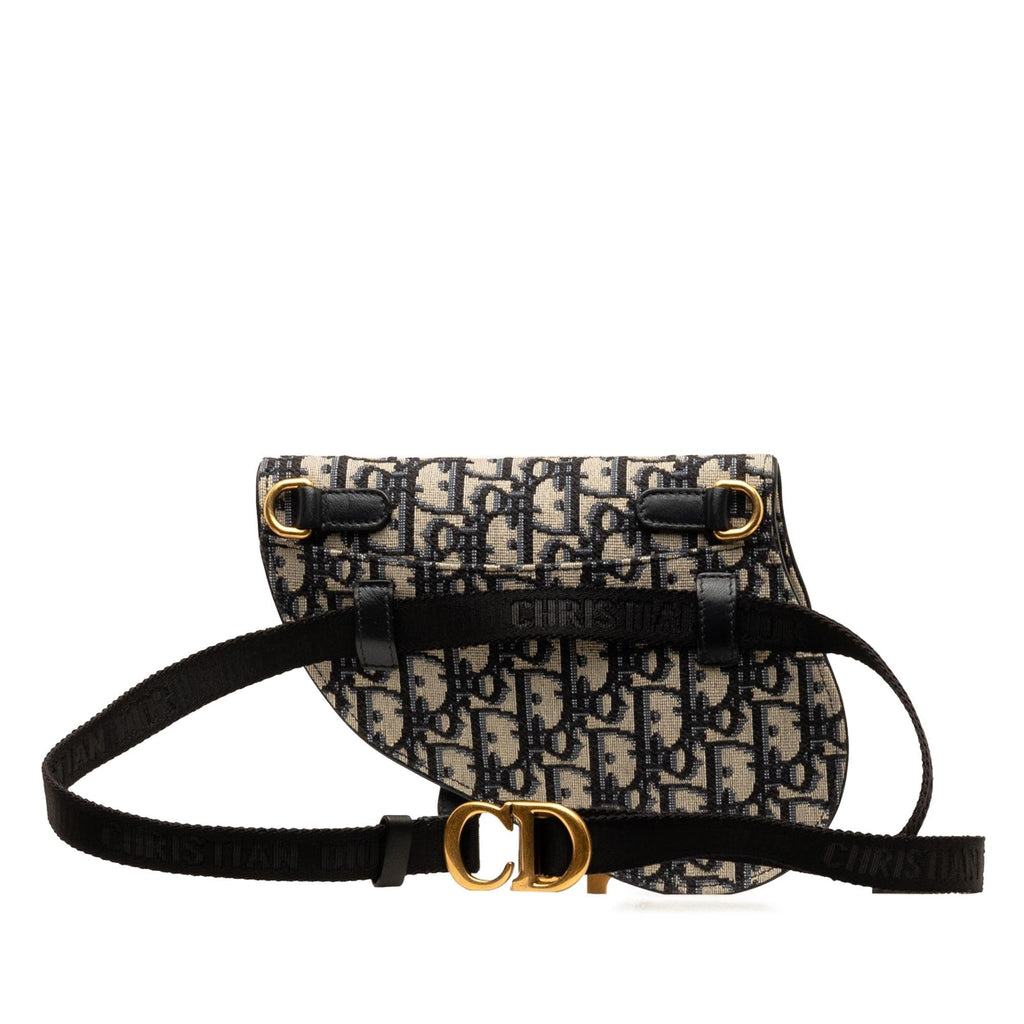 Dior Oblique Canvas Saddle Belt Bag (SHG-ZaE7b5)