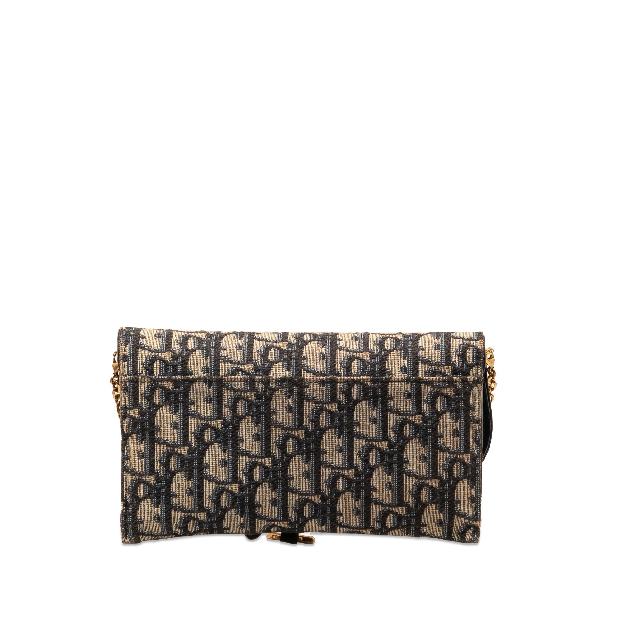 Dior Oblique Saddle Wallet On Chain (SHG-R0QMx8)