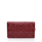 Dior Patent Leather Cannage Lady Dior Wallet on Chain (SHF-w2ghq7)