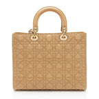 Dior Patent Leather Lady Dior Large Tote (SHF-EZ4EwJ)