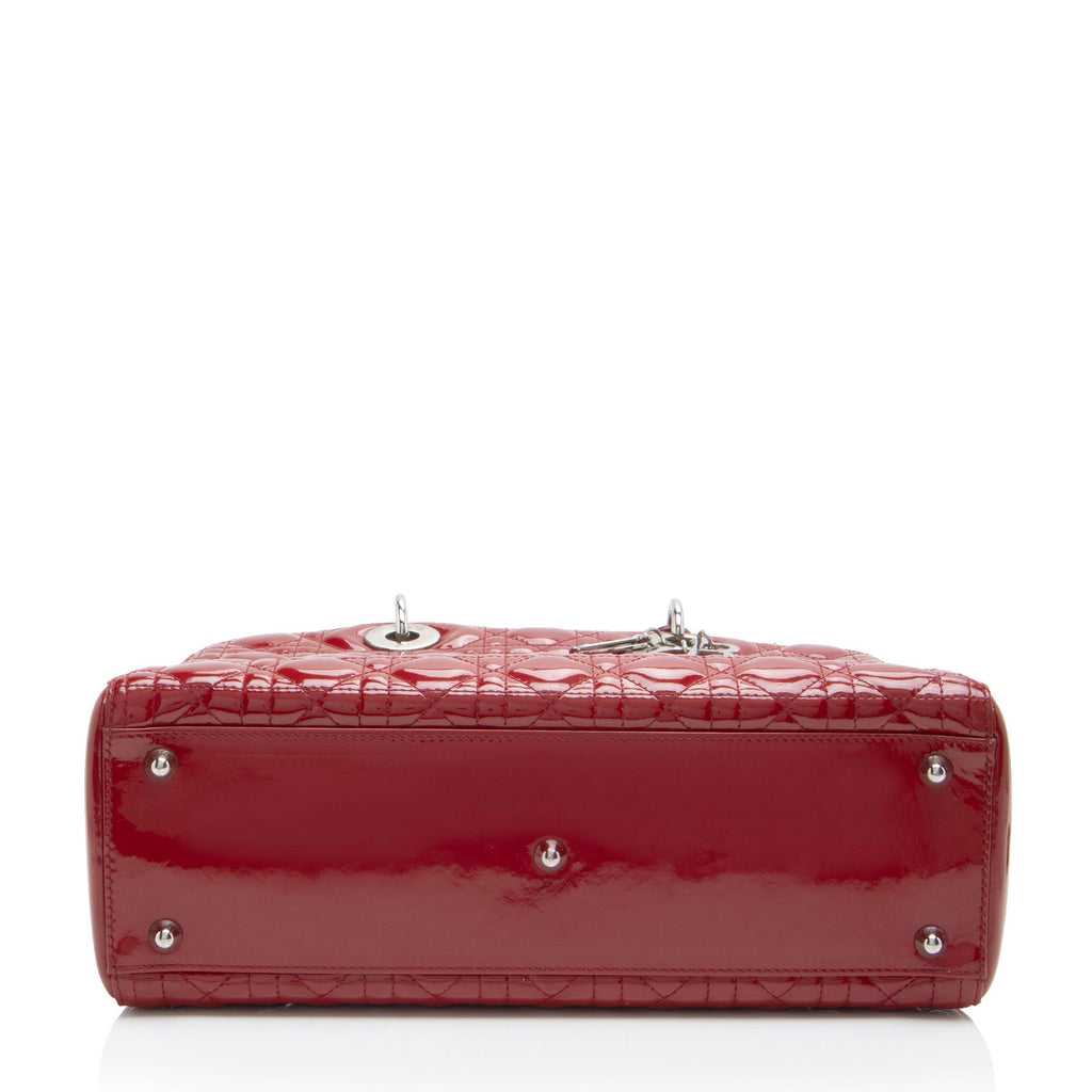 Dior Patent Leather Lady Dior Large Tote (SHF-lUu7jb)