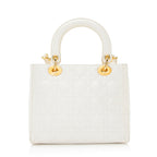 Dior Patent Leather Lady Dior Medium Tote (SHF-20994)