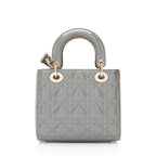 Dior Patent Leather Lady Dior Small Tote (SHF-fRTMgi)