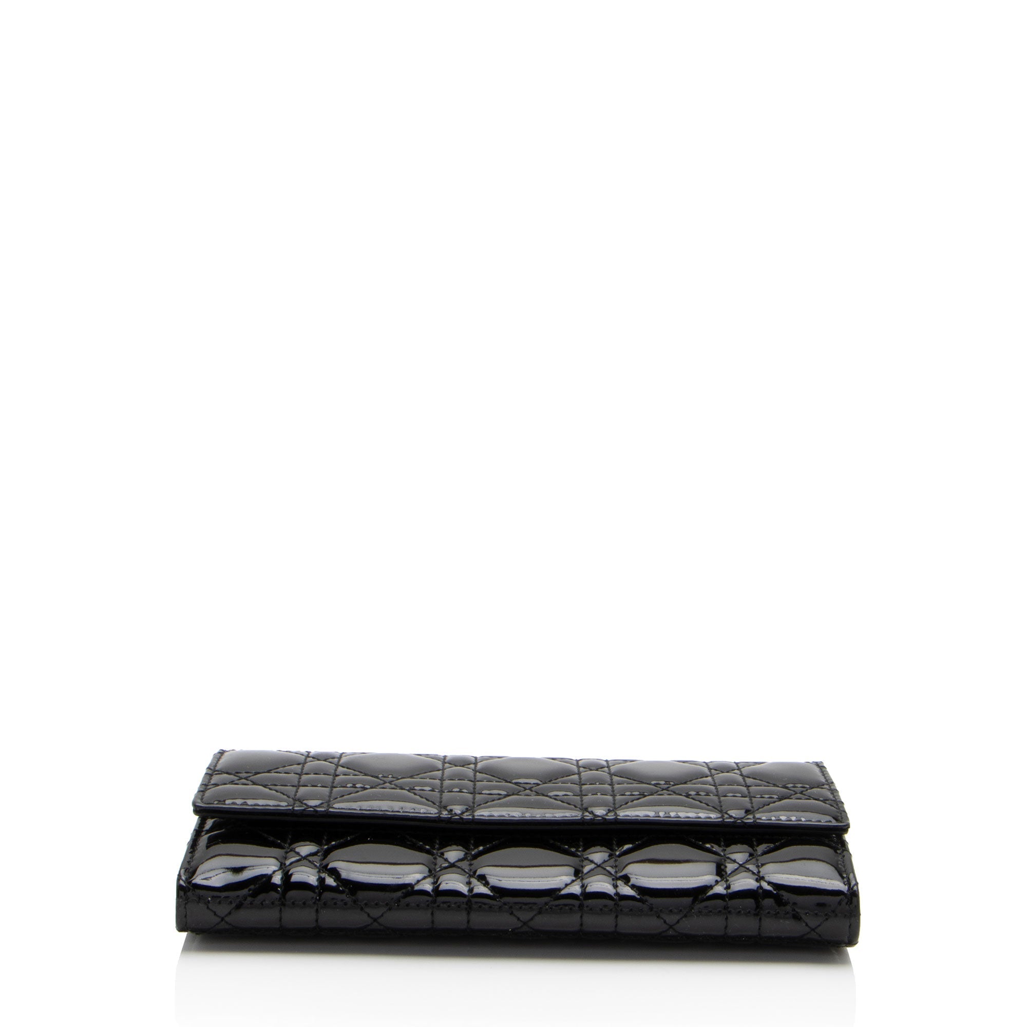 Dior Patent Leather Lady Dior Wallet on Chain (SHF-rovhu8)