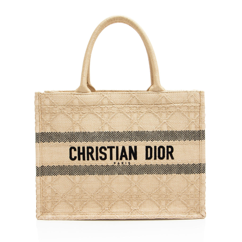 Dior Raffia Cannage Medium Book Tote (SHF-vp73d7)