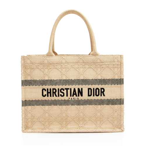 Dior Raffia Cannage Medium Book Tote (SHF-vp73d7)