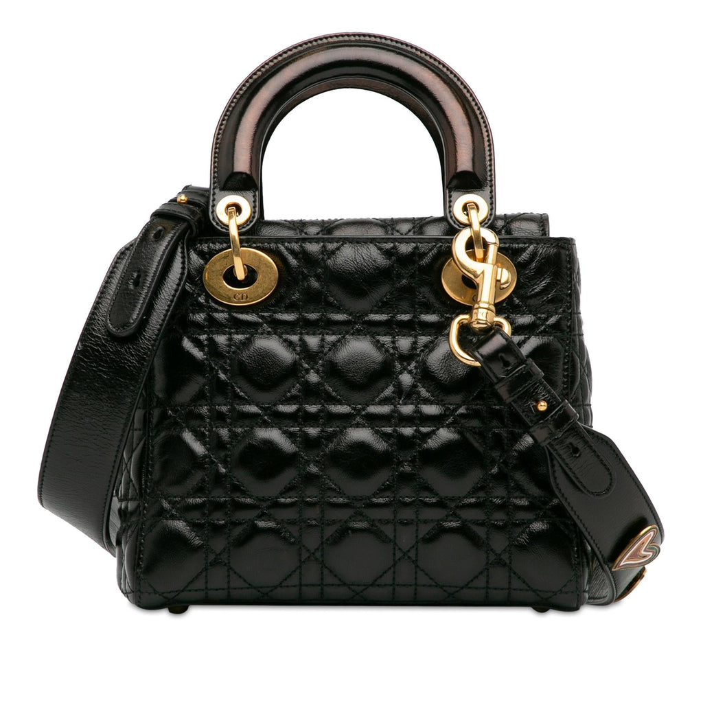 Dior Small Crinkled Patent Cannage Lucky Badges My Lady Dior (SHG-hlArBP)