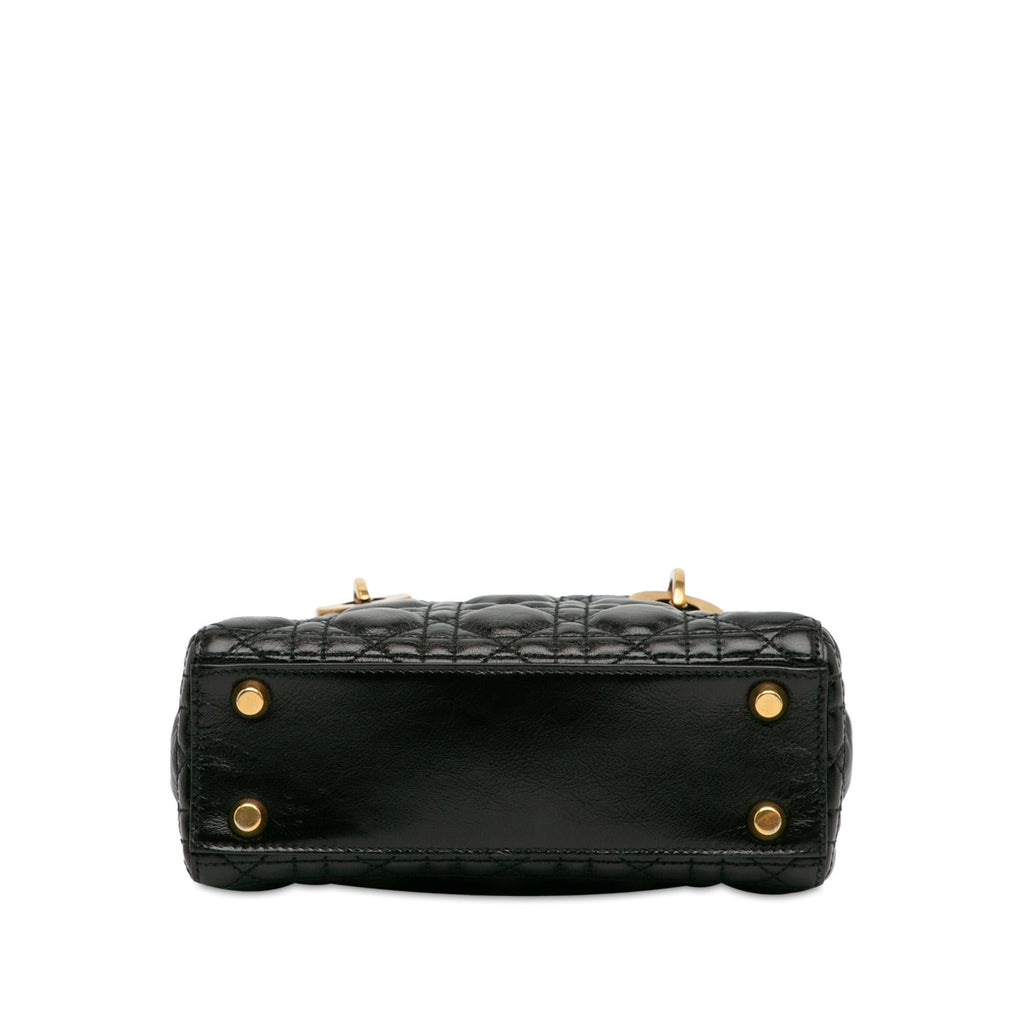 Dior Small Crinkled Patent Cannage Lucky Badges My Lady Dior (SHG-hlArBP)