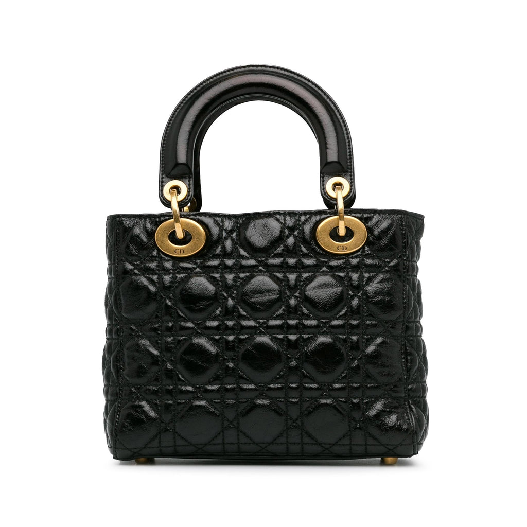 Dior Small Crinkled Patent Cannage Lucky Badges My Lady Dior (SHG-RZhaEd)