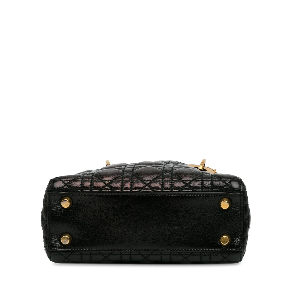 Dior Small Crinkled Patent Cannage Lucky Badges My Lady Dior (SHG-Skvge5)