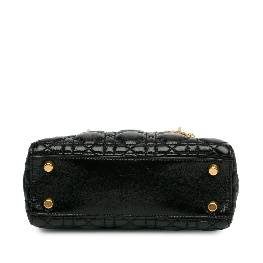 Dior Small Crinkled Patent Cannage Lucky Badges My Lady Dior (SHG-MjDnlI)