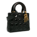 Dior Small Crinkled Patent Cannage Lucky Badges My Lady Dior (SHG-MjDnlI)