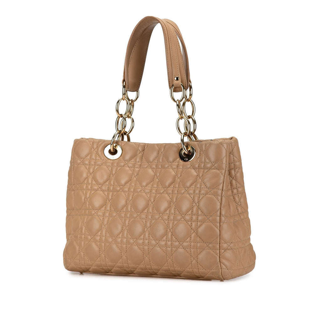 Dior Small Lambskin Cannage Dior Soft Shopping Tote (SHG-gPZGoA)